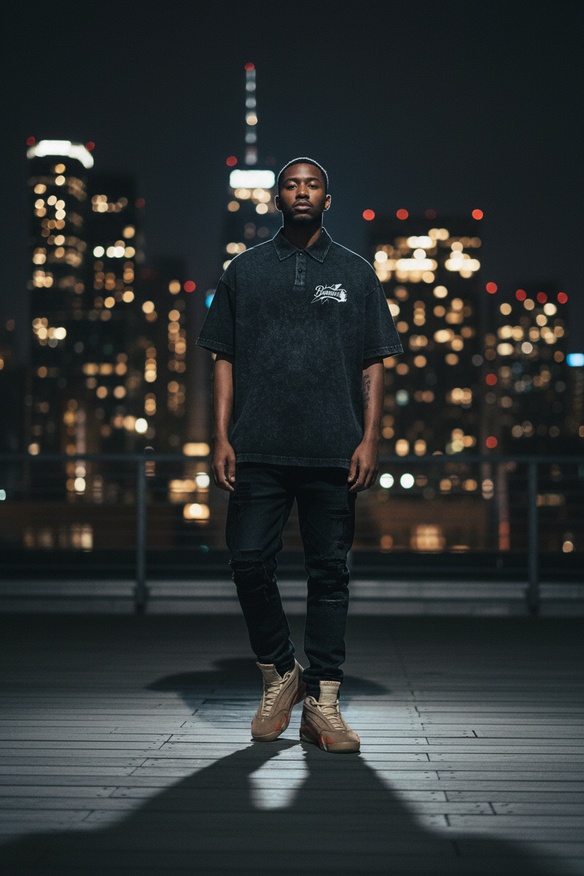 Front Look – Rooftop Night Scene