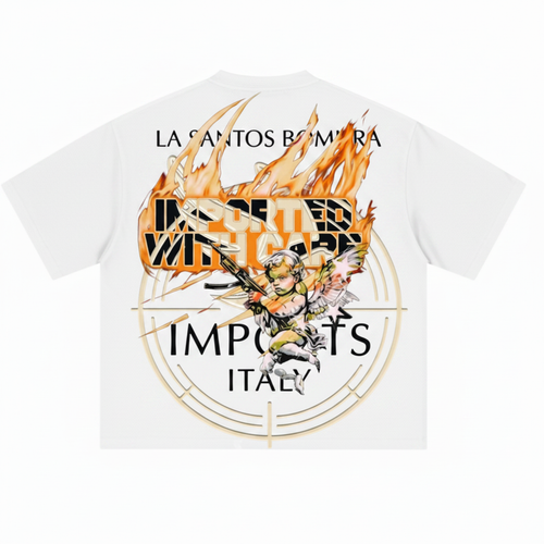 Imported With Care White Tee - Back