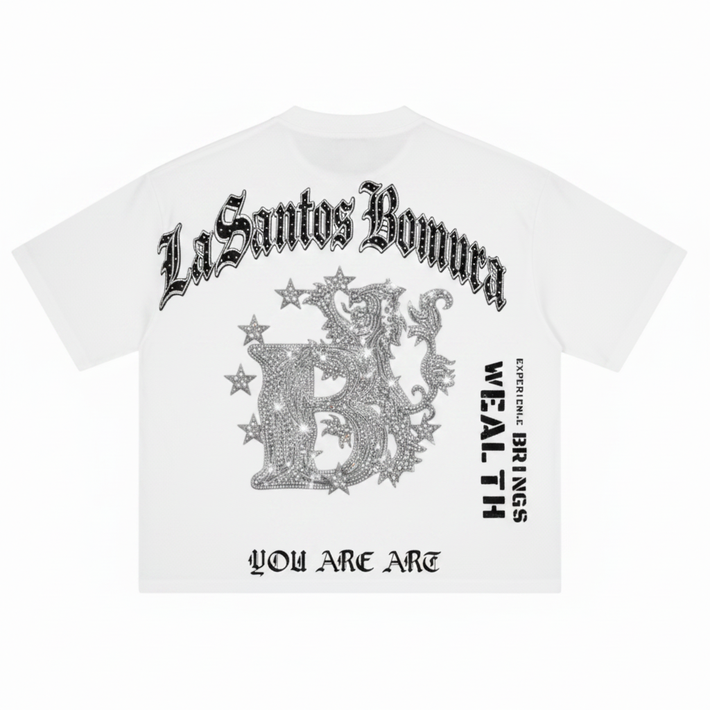 LaSantos Bomura Crystal Crest Tee — White