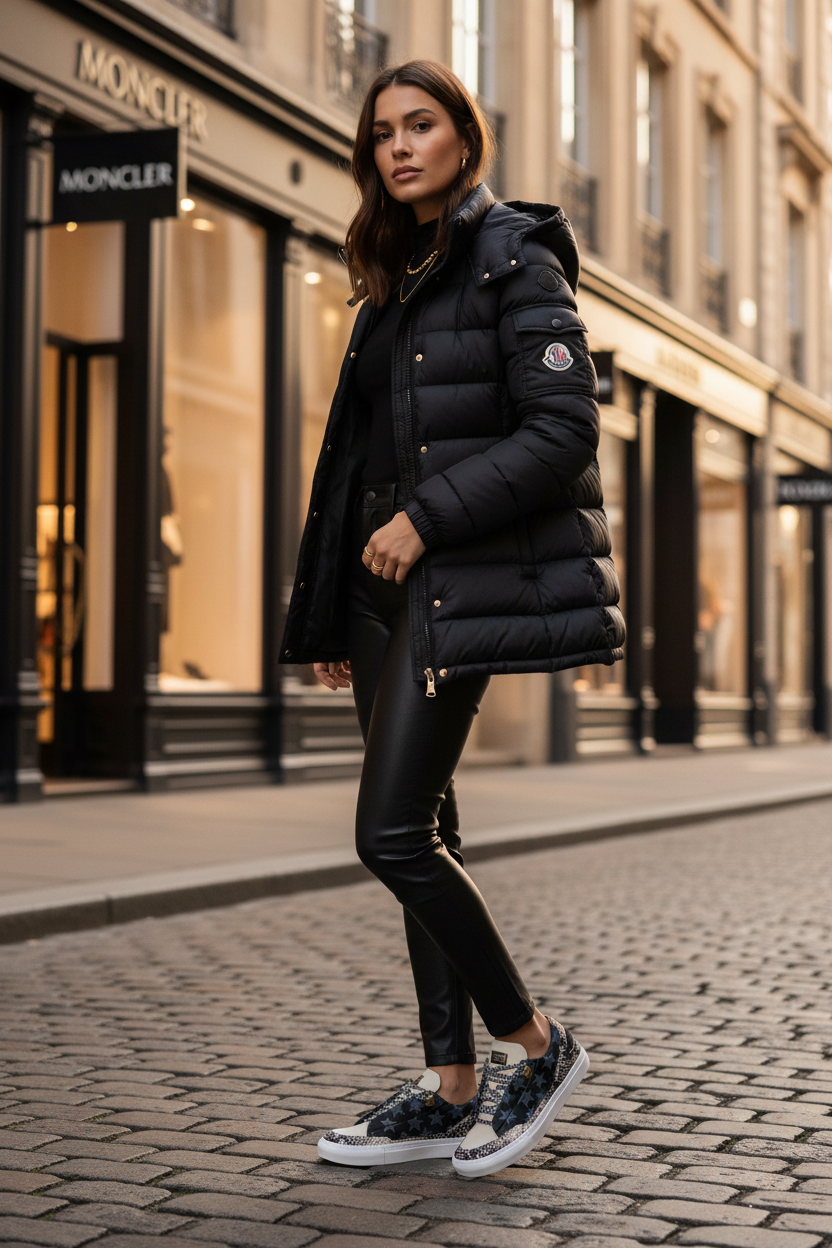 LSB Guana Salvadore - Female Black Moncler Editorial