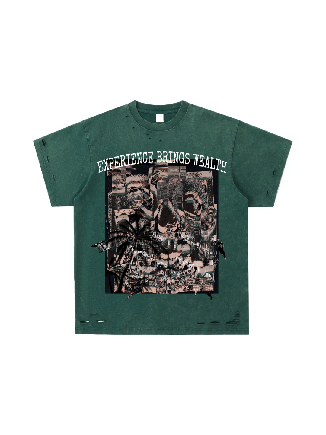 Bomura Glitch Wealth Vision Destressed Tee
