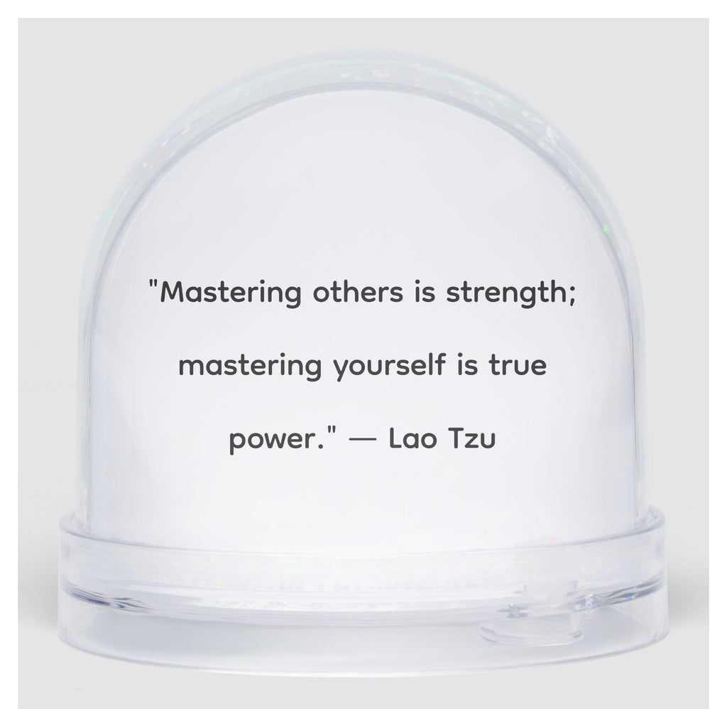 Bomura Collection '26 Bomura Luxury Snow Globe "Mastering others is strength; mastering yourself is true power." — Lao Tzu