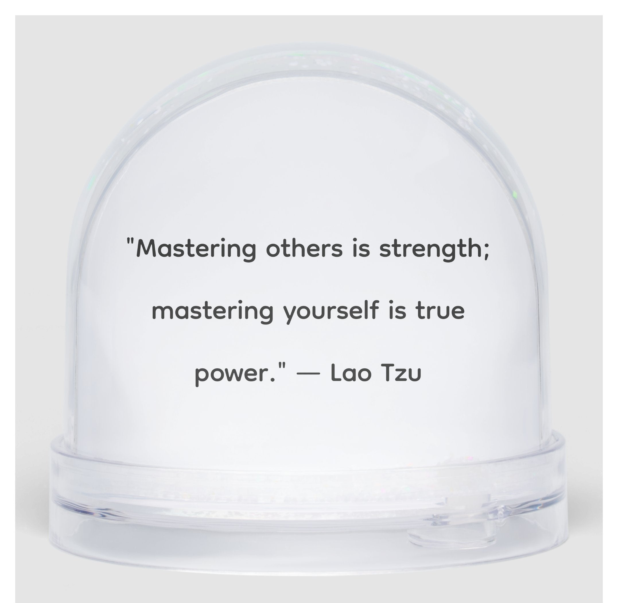 Bomura Collection '26 Bomura Luxury Snow Globe "Mastering others is strength; mastering yourself is true power." — Lao Tzu