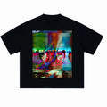 Bomura "Neon Nights" Glitch Oversized Tee