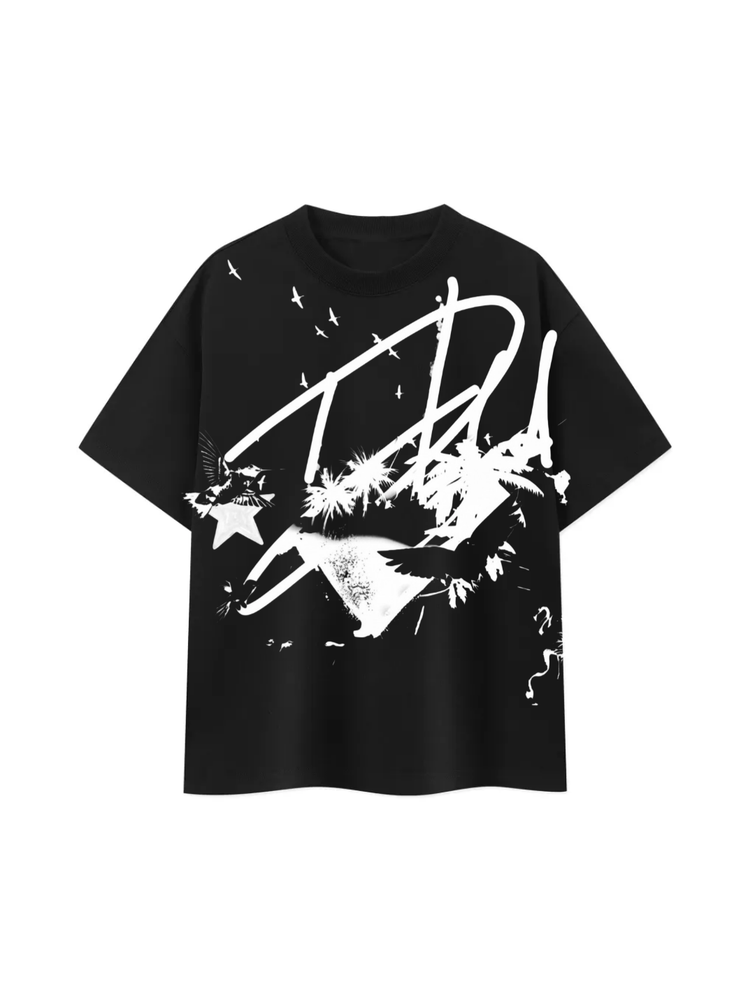 Bomura Firma del Stelle Cadenti Oversized Tee
