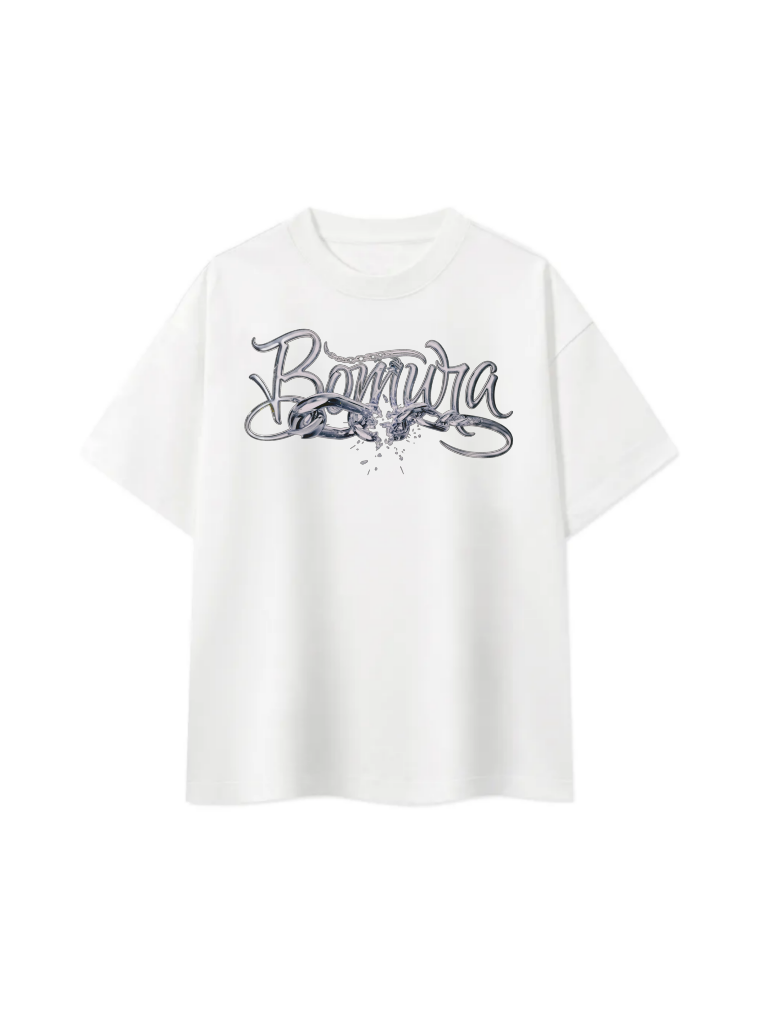 Bomura Chrome Broken Chains Oversized Tee