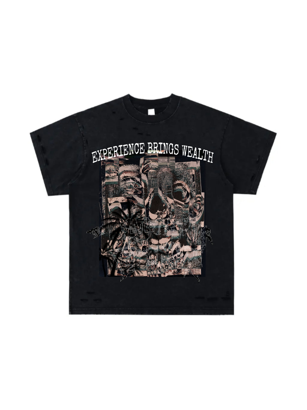 Bomura Glitch Wealth Vision Destressed Tee