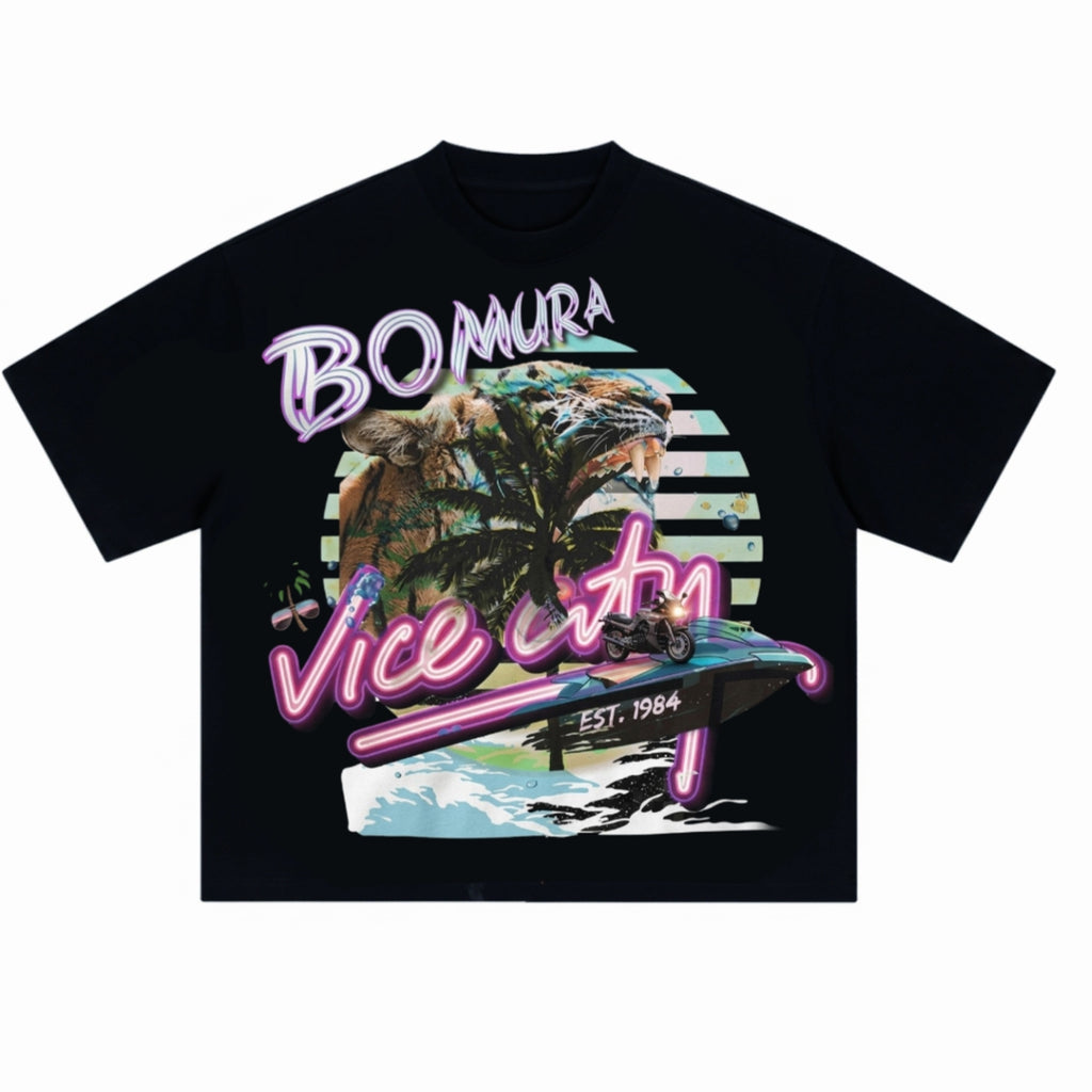Bomura Vice City Panther '84 Sunset Drop Tee