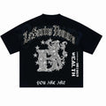 LaSantos Bomura Monogram "Experience Brings Wealth" Crystal Crest Tee