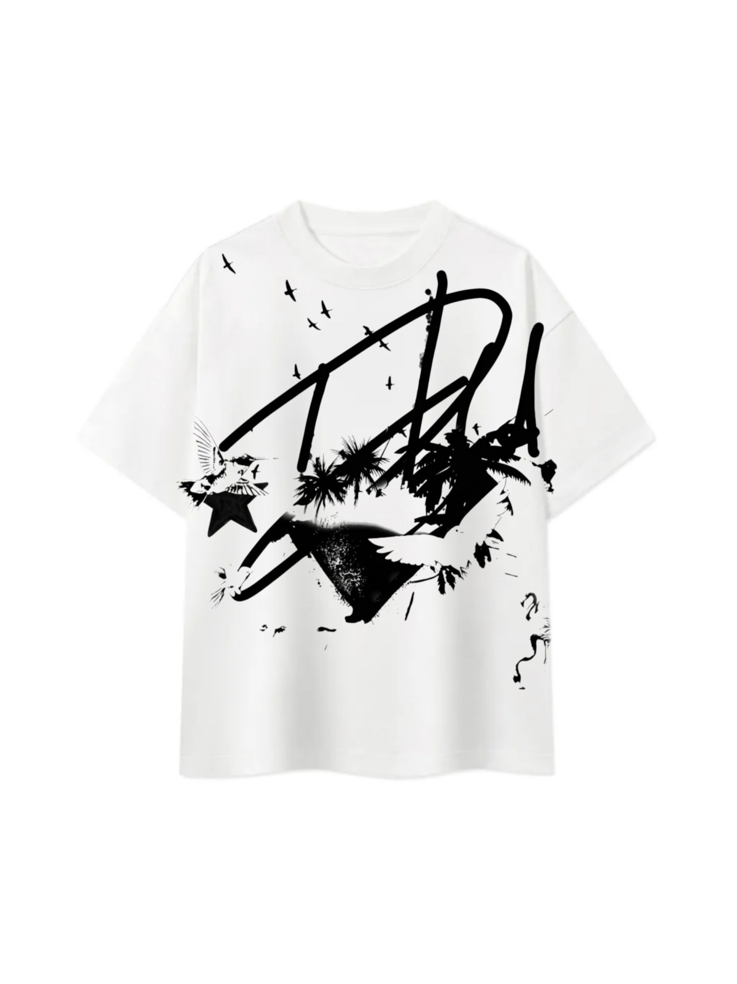 Bomura Firma del Stelle Cadenti Oversized Tee