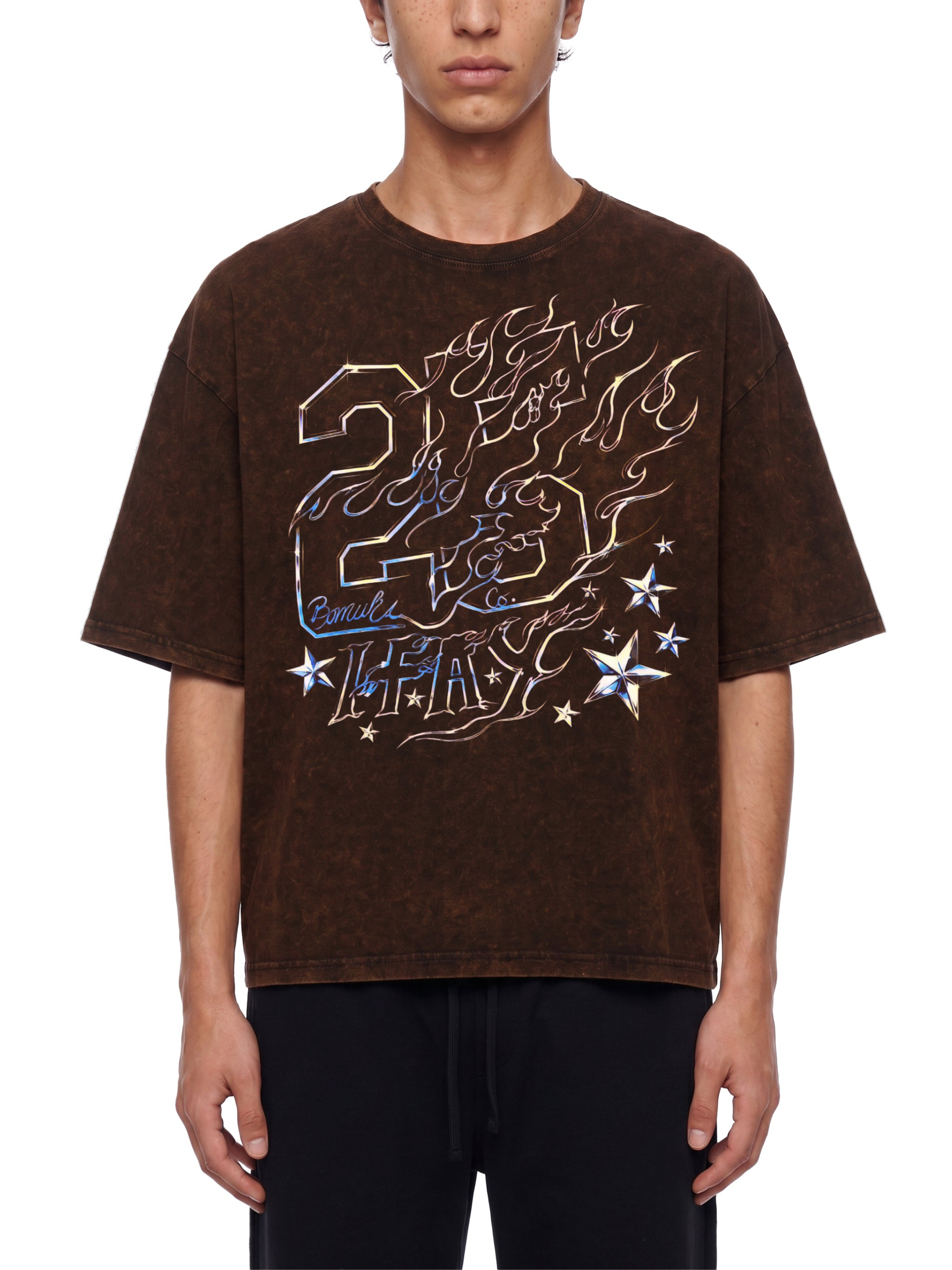 Bomura "Nautical Burn 25" Washed Crop Tee