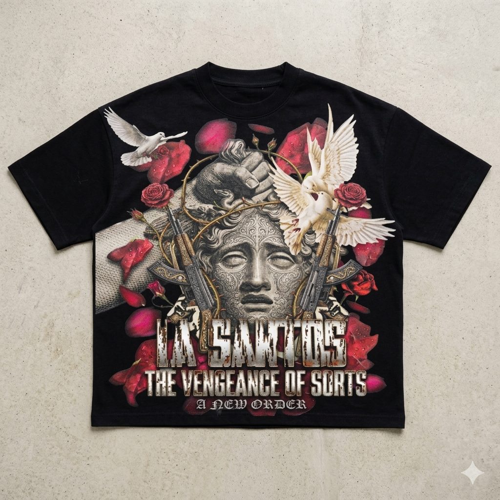 La Santos: A New Order Blood Roses Oversized Tee