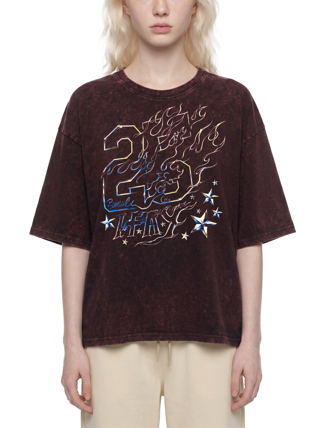 Bomura "Nautical Burn 25" Washed Crop Tee