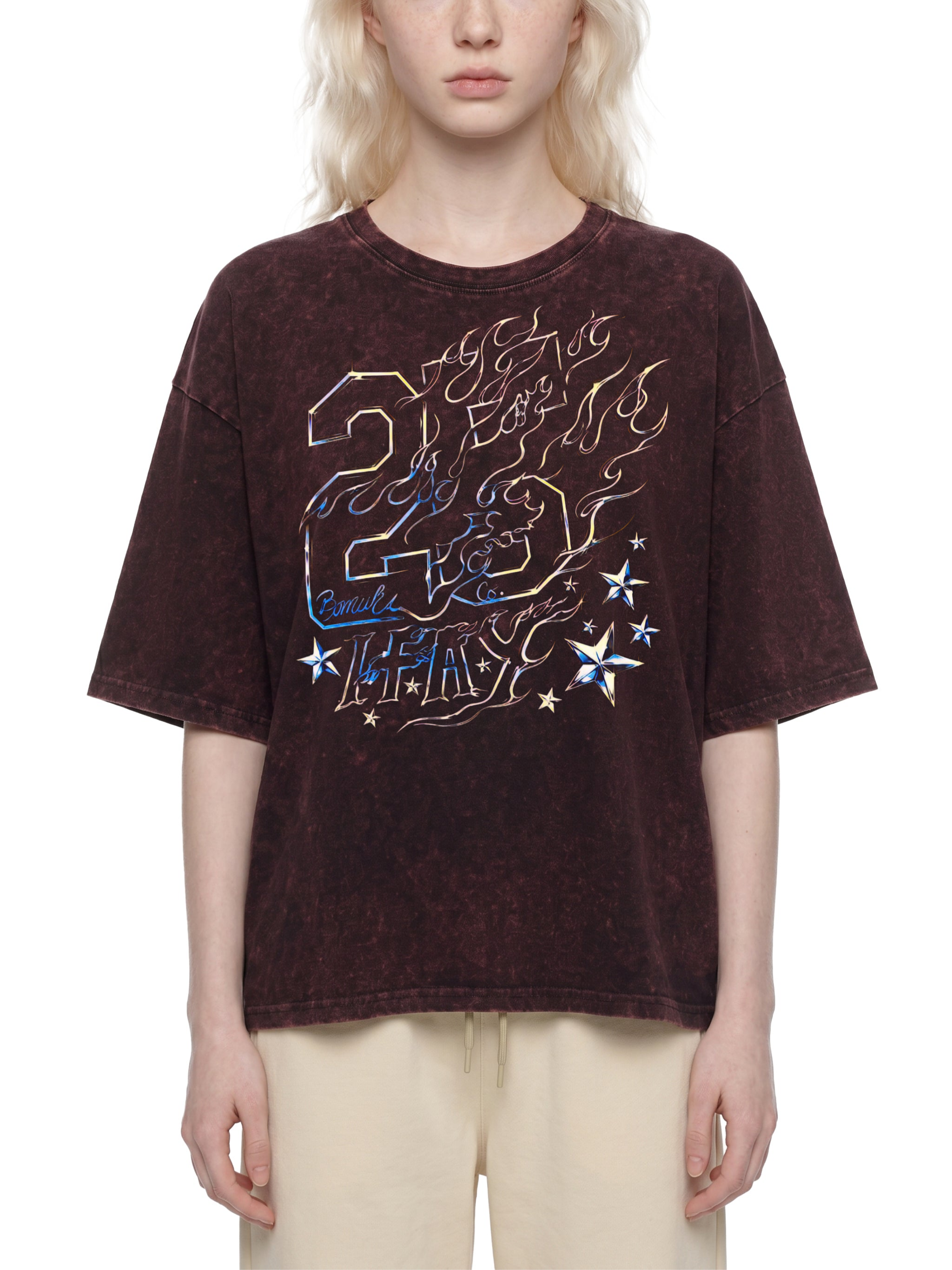 Bomura "Nautical Burn 25" Washed Crop Tee
