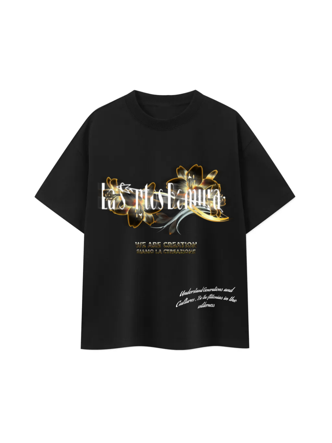 LaSantos Noir Fluttonia Bloom Statement Oversized Tee